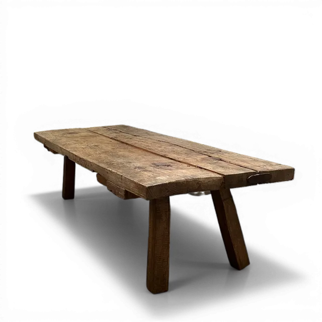 Antique Butcher Block Coffee Table - 63"