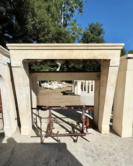 Antique Limestone Fireplace FPAN.1240