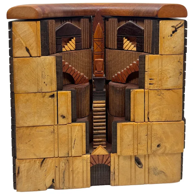 Po Shun Leong Architectural Jewelry Box Exotic Woods 1989