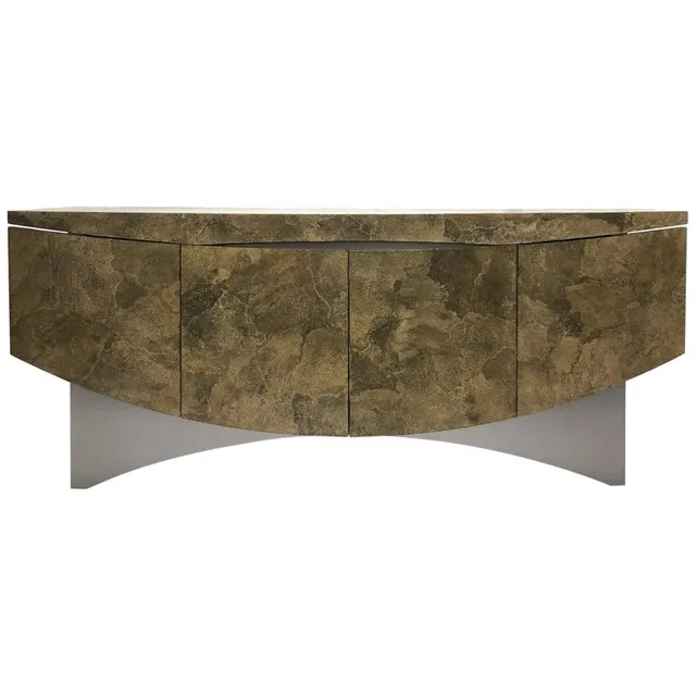Sculptural Faux Stone and Lacquer Cabinet by Steve Chase