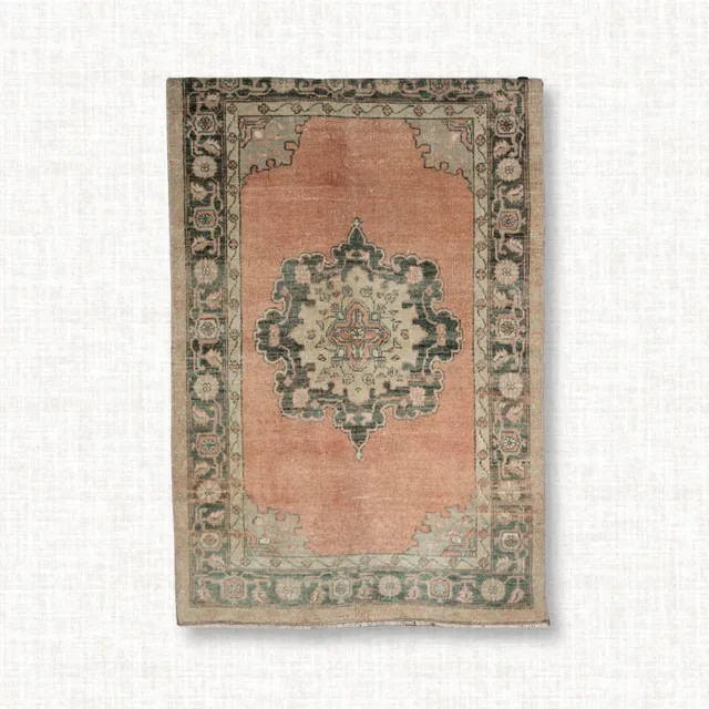 Blush Medallion Vintage Rug