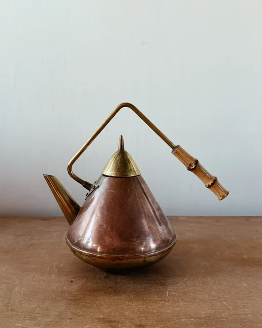 Copper and Bamboo Teapot, Holland