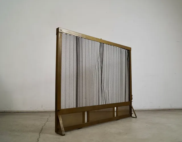 1960’s Hollywood Regency Mesh Screen Fireplace Screen