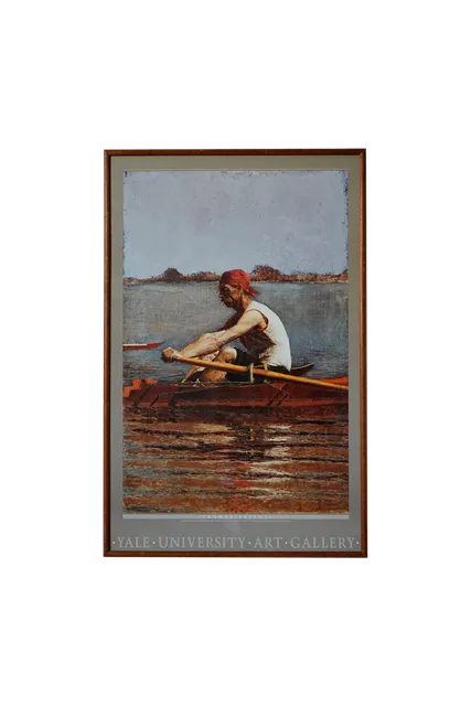 Thomas Eakins "John Biglin in a Single Scull” Print, c. 1996