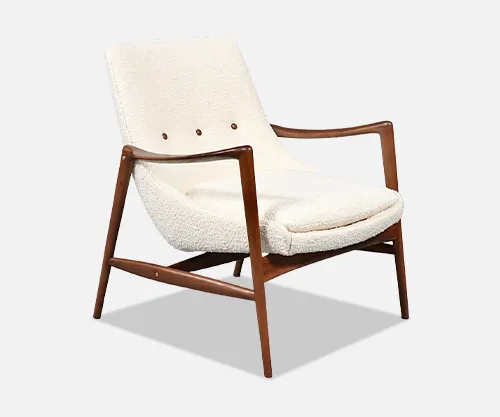 Rolf Rastad & Adolf Relling Boucle & Leather Lounge Chair