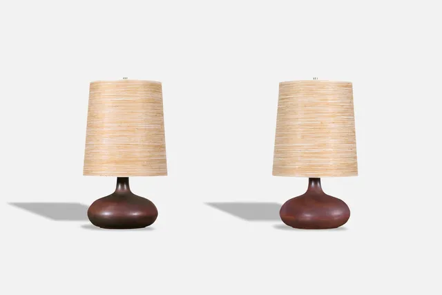 Mid-Century Modern Ceramic Table Lamps by Lotte and Gunnar Bostlund