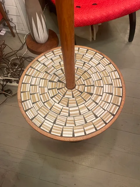 Gordon and Jane Martz floor lamp with tile table