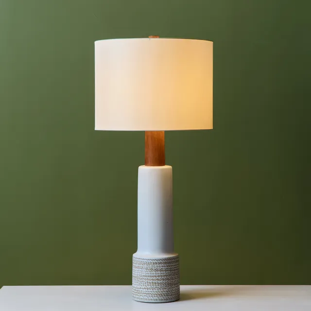 Gordon and Jane Martz Oversized White Ceramic Table Lamp