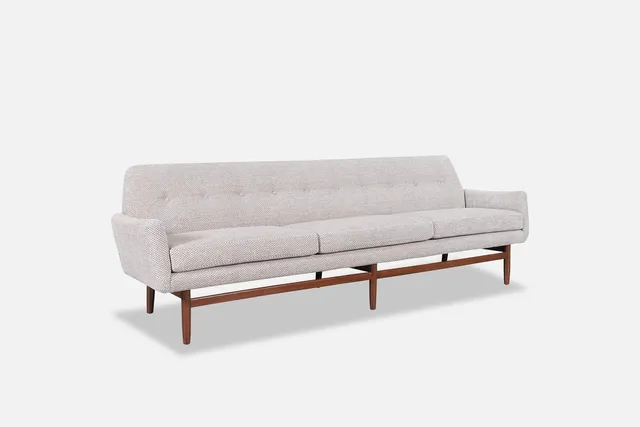 Mid-Century Modern Sculptural Walnut Sofa, 1960s