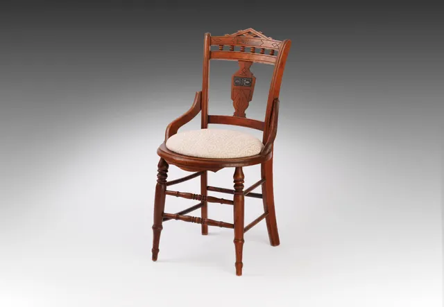 The Spindle Crest | Antique Eastlake Accent Chair
